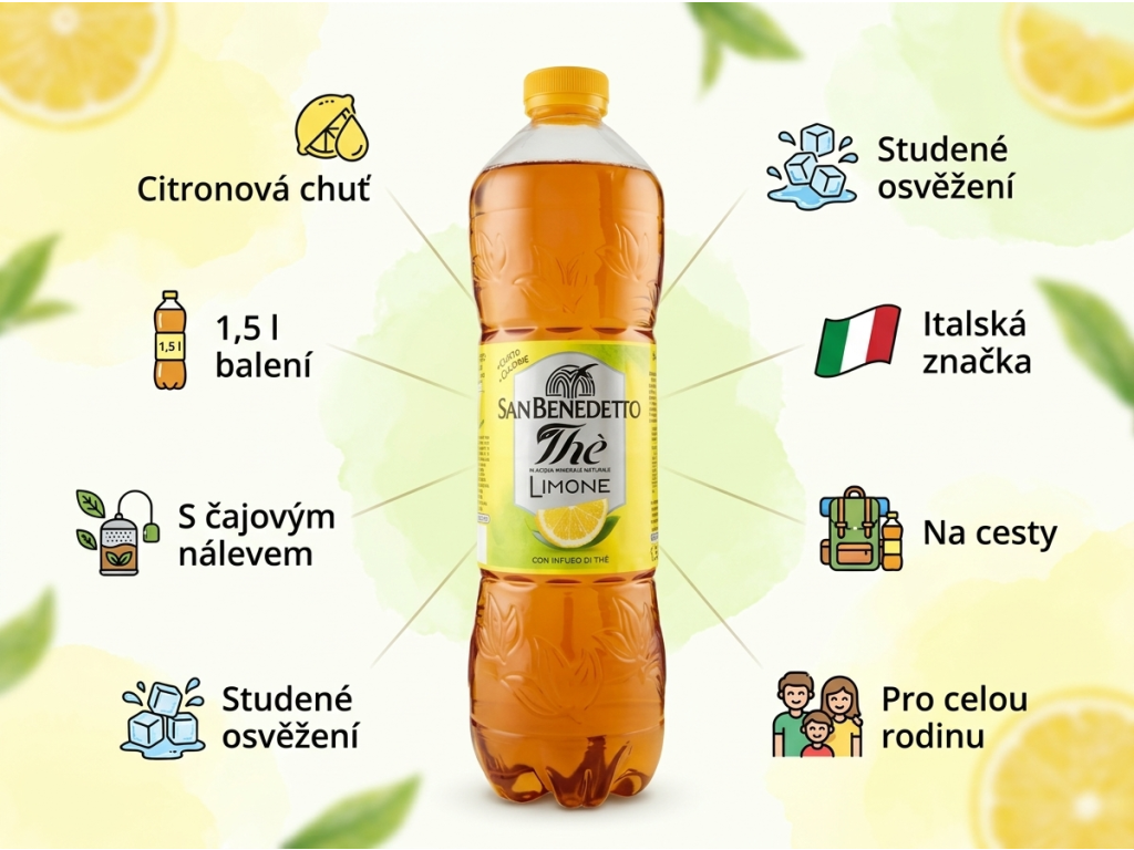 San Benedetto citronový ledový čaj 1,5 l - výhody produktu