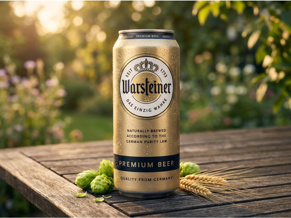 Warsteiner Premium Beer - servírování