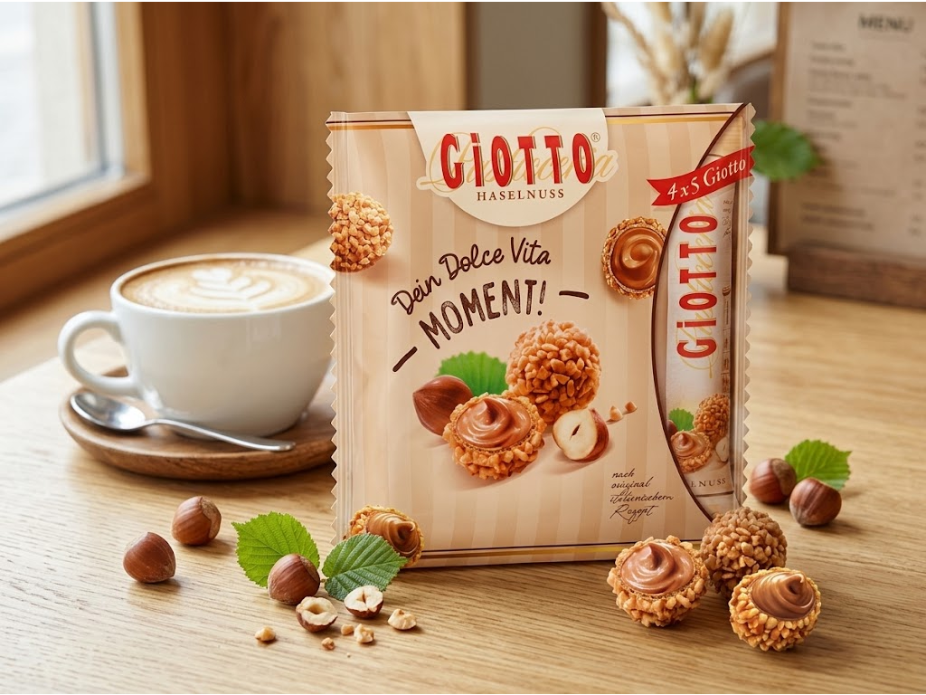 Giotto lískooříškové oplatkové kuličky 4x5 ks, 86 g - ke kávě