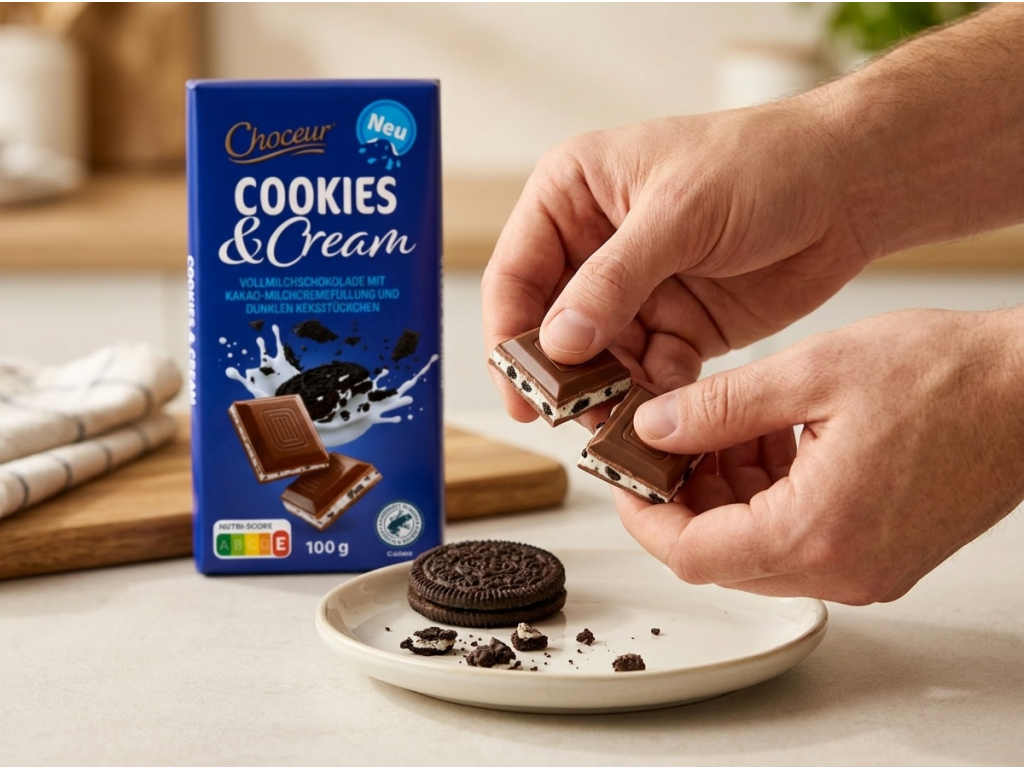 Choceur mléčná čokoláda se sušenkami 100 g - krémová náplň