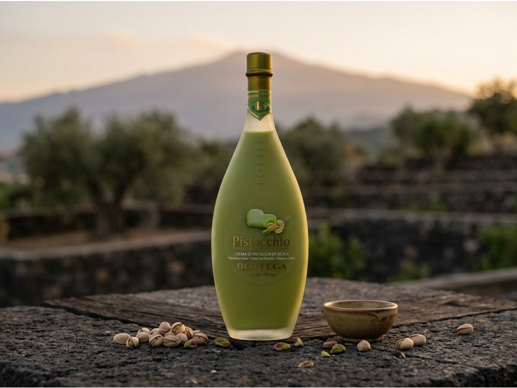 Bottega Pistacchio krémový pistáciový likér 17 %, 0,5 l - sicilská inspirace