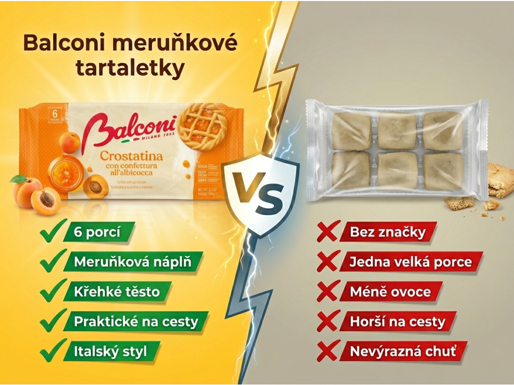 Balconi meruňkové tartaletky - srovnání