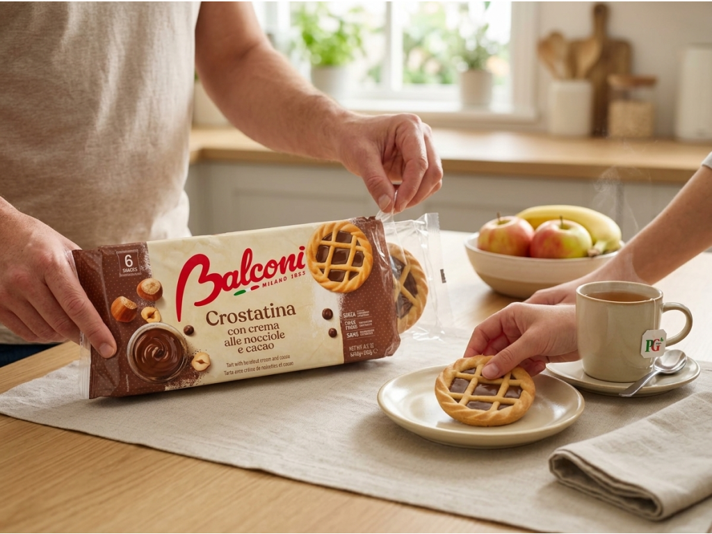 Balconi Crostatine kakaovo-oříškové tartaletky 240 g jako sladká svačina