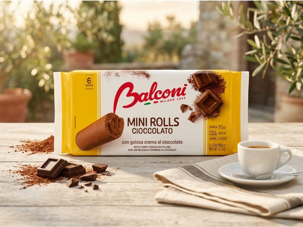 Balconi Mini Rolls Cioccolato v prostředí