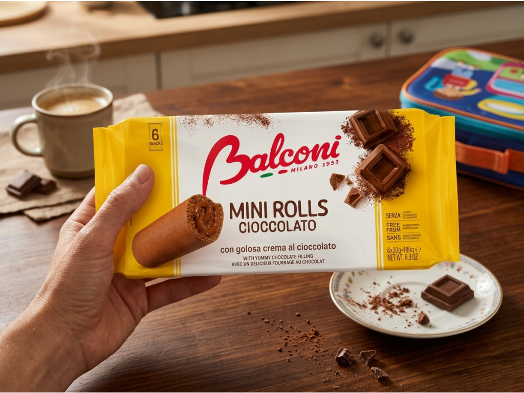 Balconi Mini Rolls Cioccolato v ruce