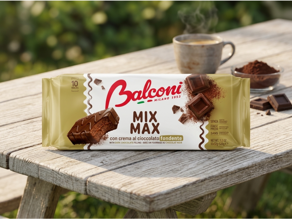 Balconi Mix Max čokoládové řezy v čokoládovém prostředí