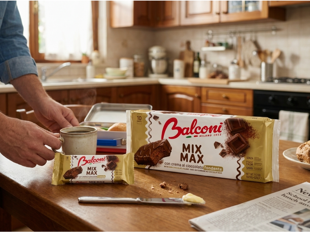 Balconi Mix Max čokoládové řezy při svačině