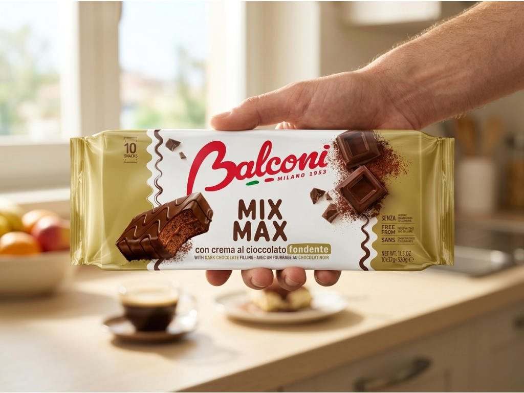 Balconi Mix Max čokoládové řezy balení v ruce