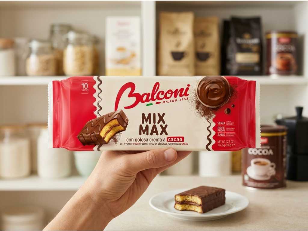 Balconi Mix Max kakaové řezy v ruce