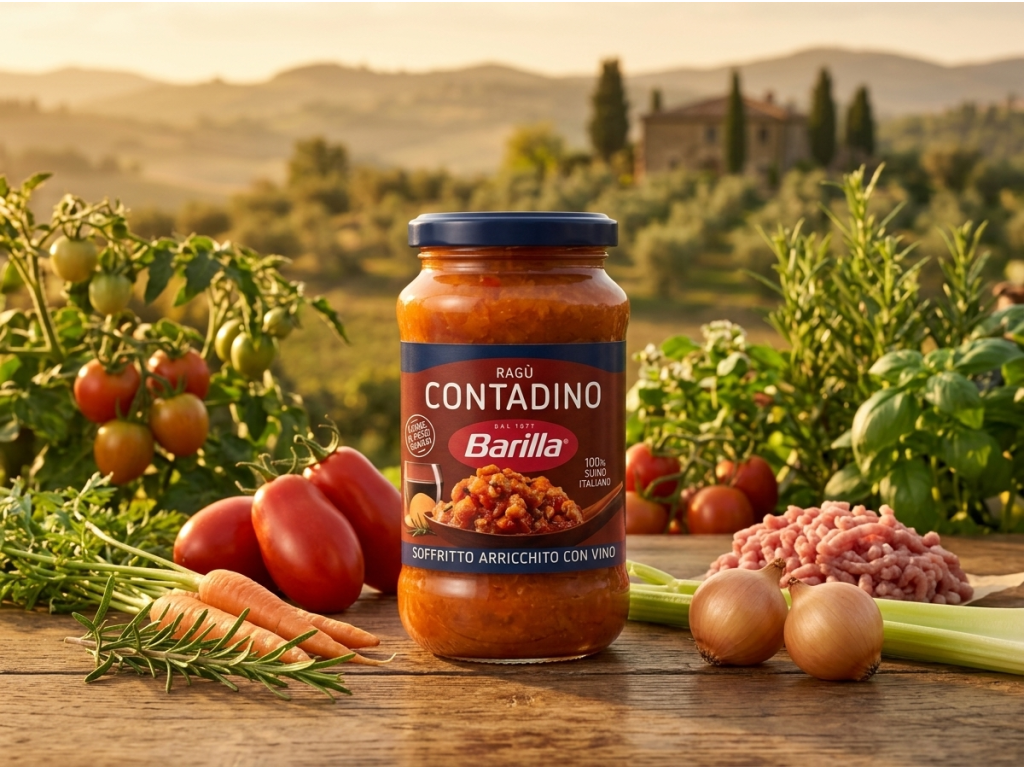 Barilla omáčka Ragú Contadino 300 g - italské ingredience