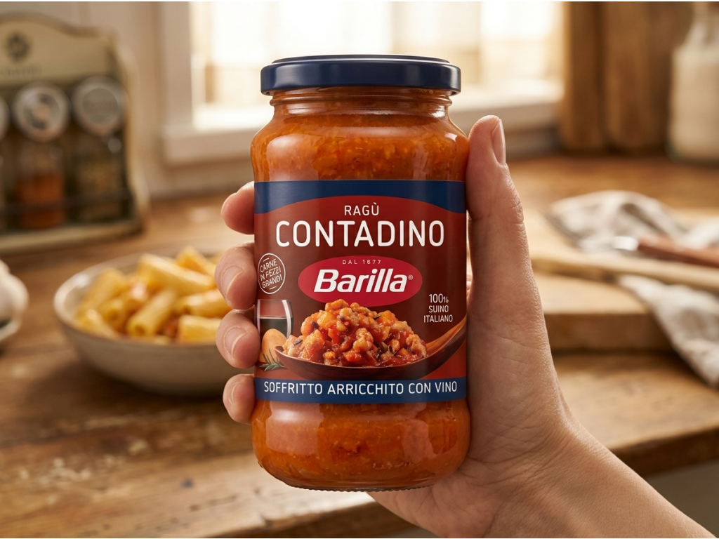 Barilla omáčka Ragú Contadino 300 g - balení v ruce