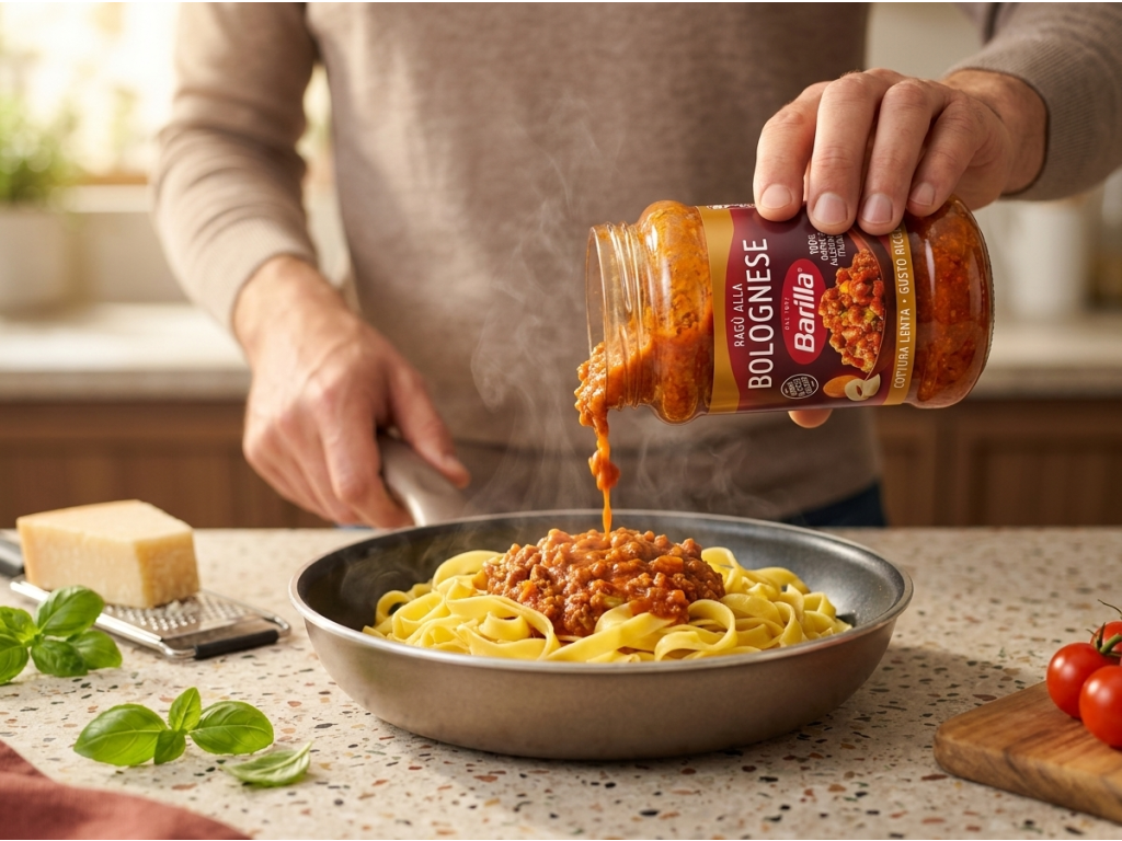 Barilla boloňské ragú 300 g při přípravě těstovin