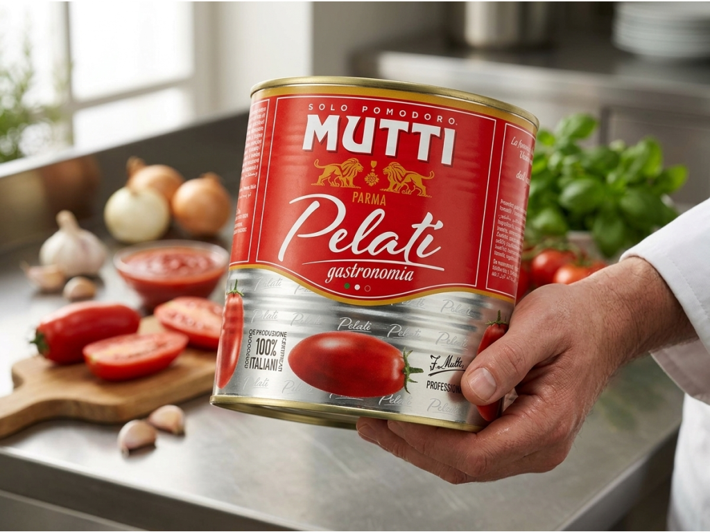 Mutti XL Pelati loupaná rajčata ve šťávě - gastro balení
