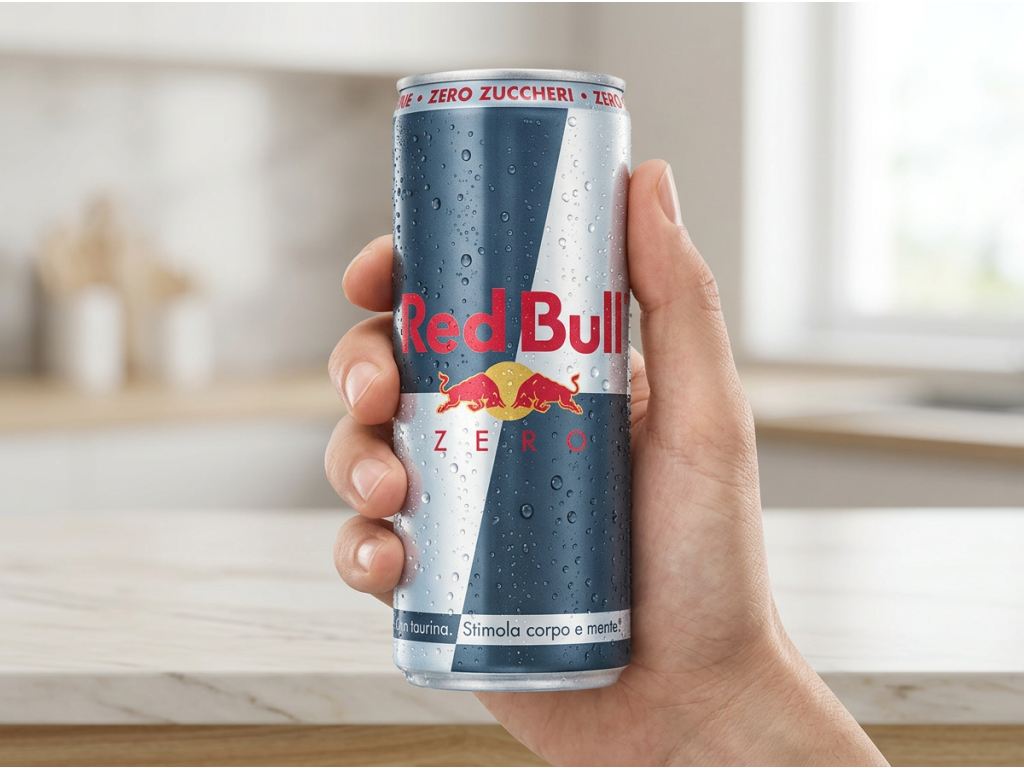 Red Bull Zero 250 ml - plechovka v ruce