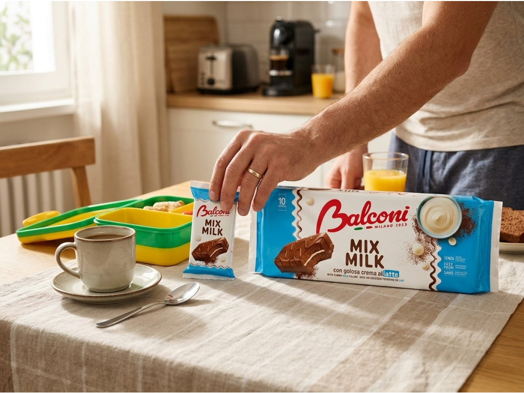 Balconi Mix Milk mléčné řezy s čokoládovou polevou 10 ks, 350 g - svacina