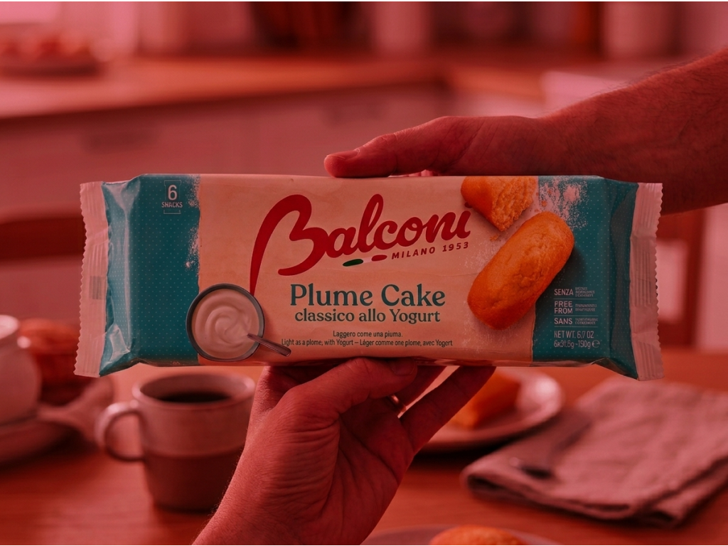 Balconi Plume Cake jogurtové piškotové dortíky 6 ks, 228 g - balení v ruce
