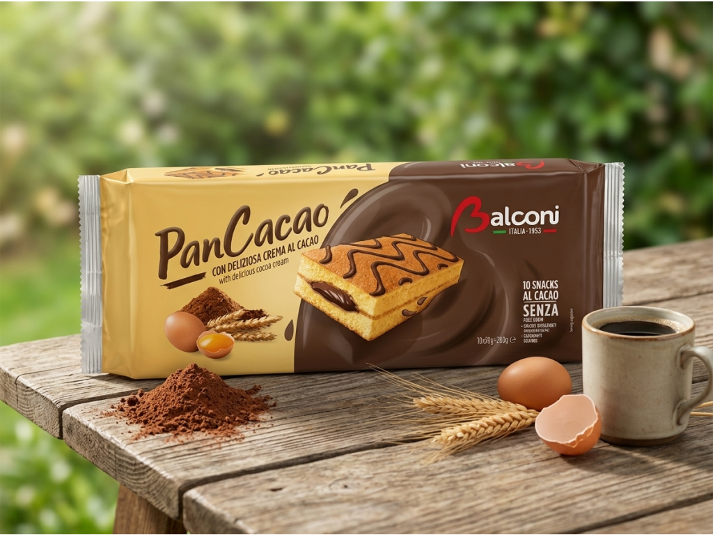 Balconi PanCacao kakaový piškotový řez 10 ks, 280 g - servírování