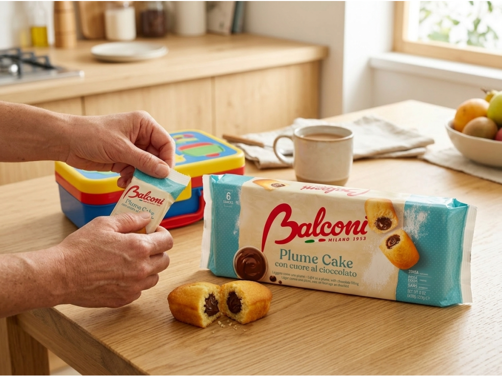 Balconi Plume Cake čokoládový moučník 6 ks, 228 g - použití