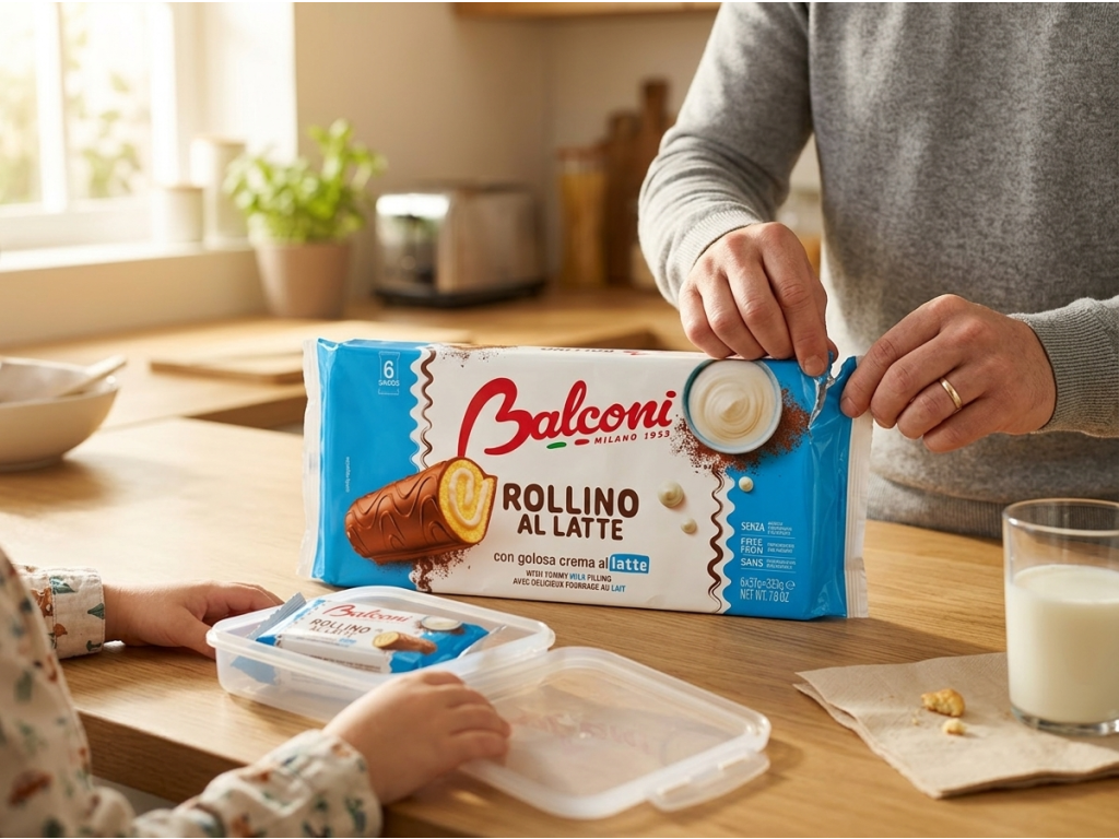 Balconi Rollino Milk čokoládové rolky s krémovou náplní 6 ks, 222 g - použití v kuchyni