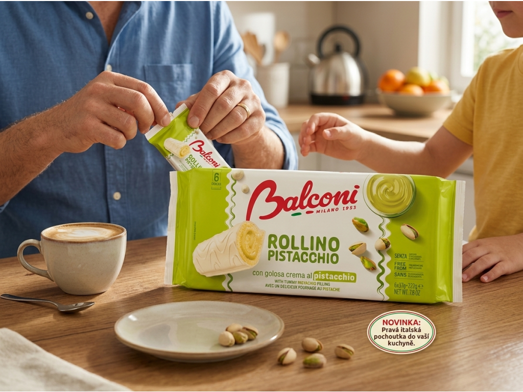 Balconi Rollino pistáciové rolky 6 ks, 222 g - sladká pauza
