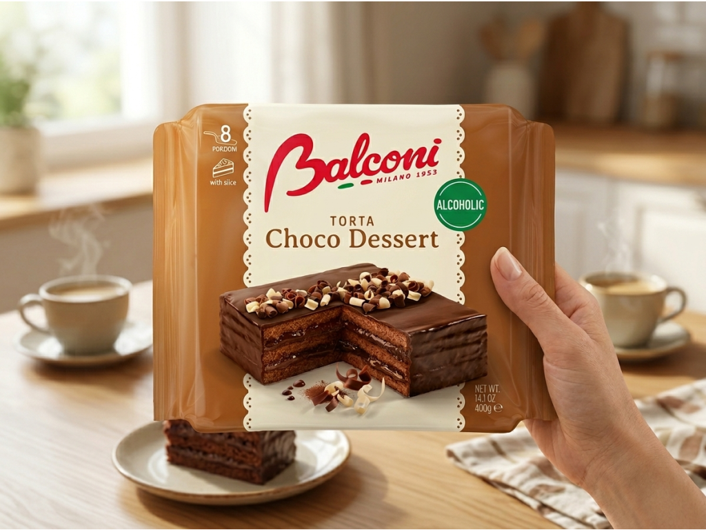 Balconi čokoládový dort Choco Dessert 400 g - balení v ruce