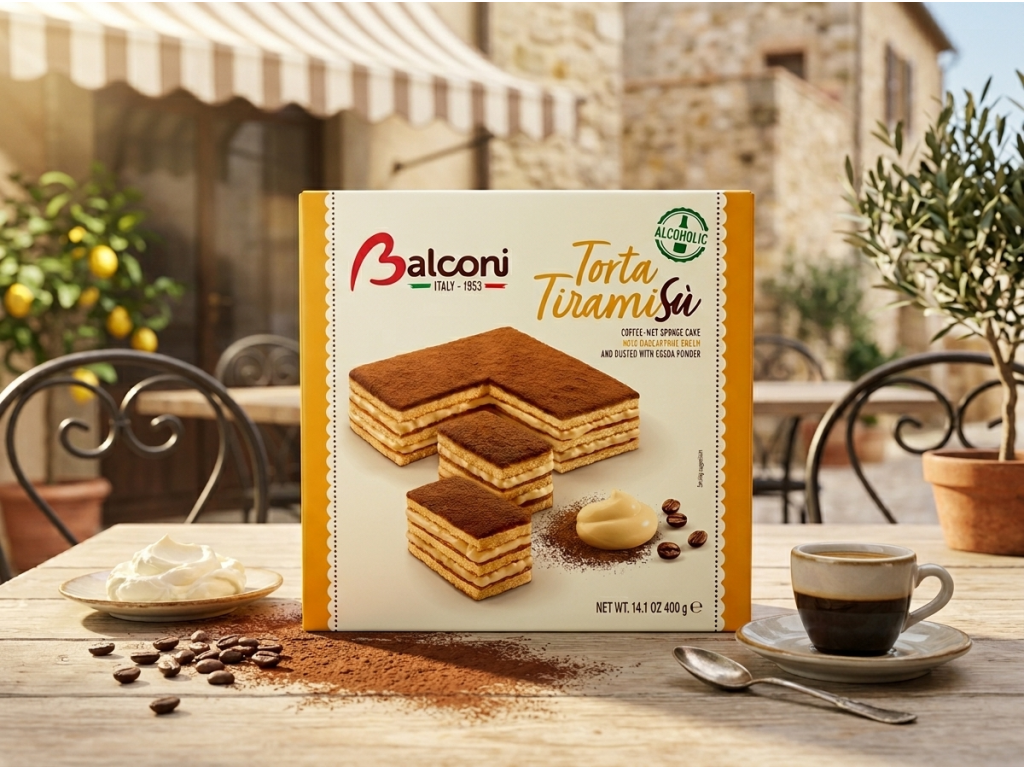 Balconi tiramisu dort s kávovým likérem 8 porcí, 400 g - italský dezert