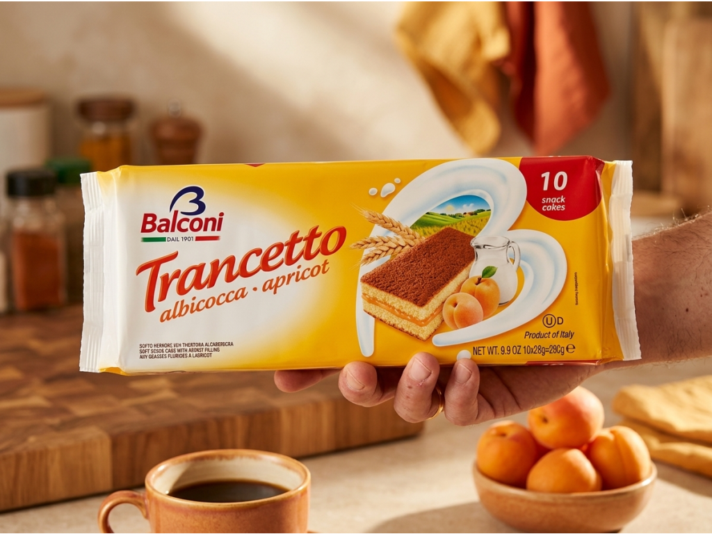 Balconi Trancetto Albicocca meruňkové piškotové řezy 10 ks, 280 g - balení v ruce