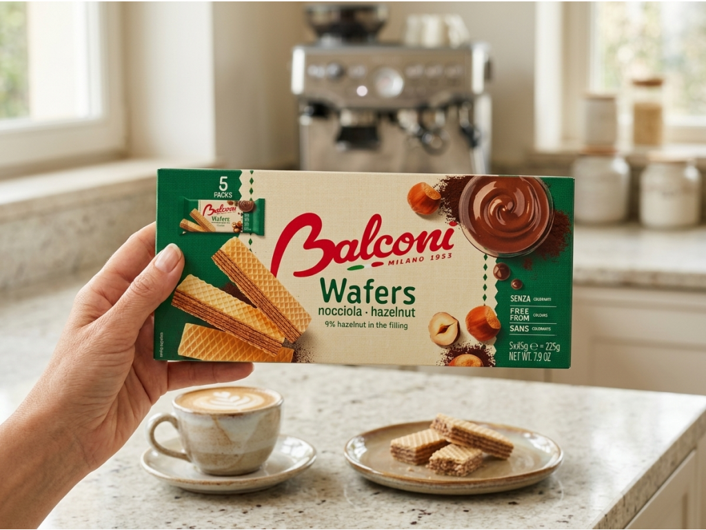 Balconi lískooříškové oplatky 5 ks, 225 g - balení v ruce