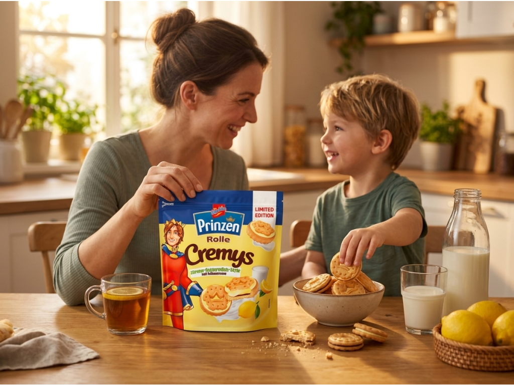 Prinzen Rolle Cremys při sdílení u stolu