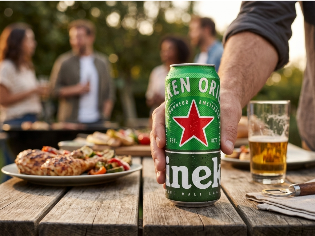 Heineken světlý ležák v plechu 4,5 % 0,5 l - grilování