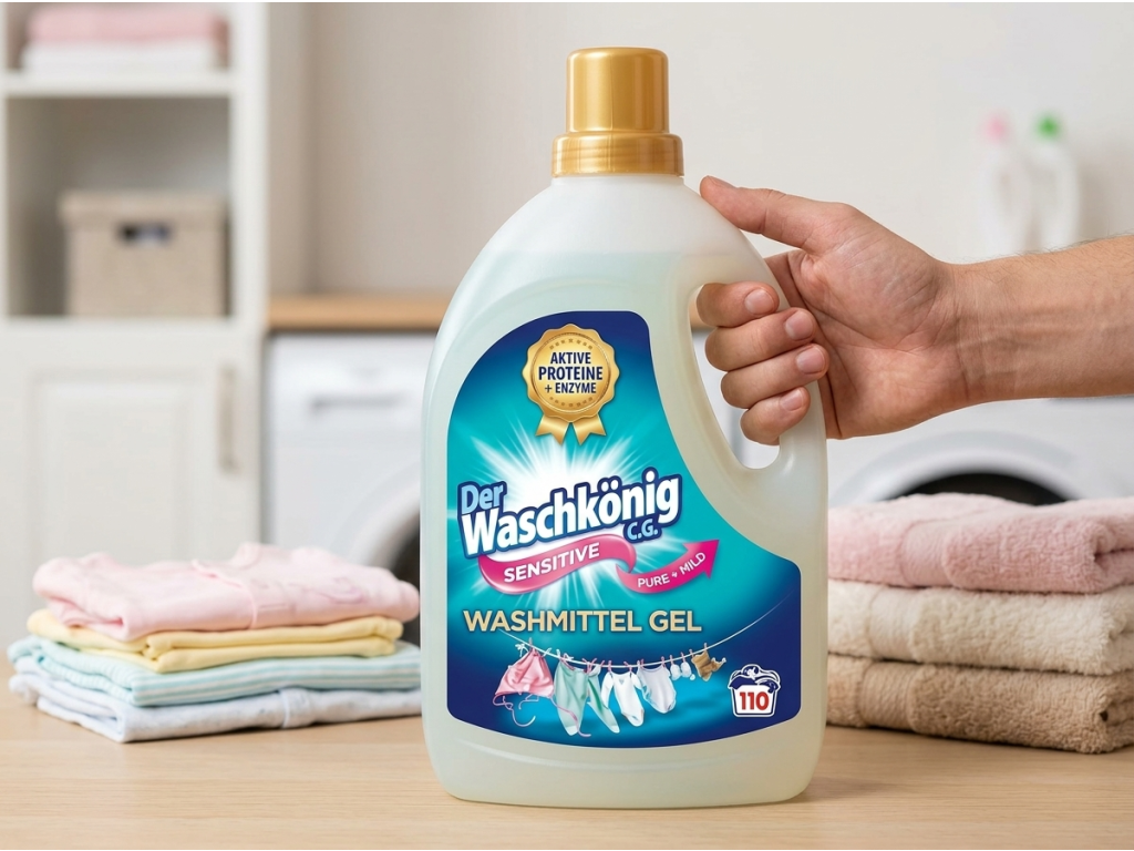 Waschkonig Sensitive laundry gel v ruce