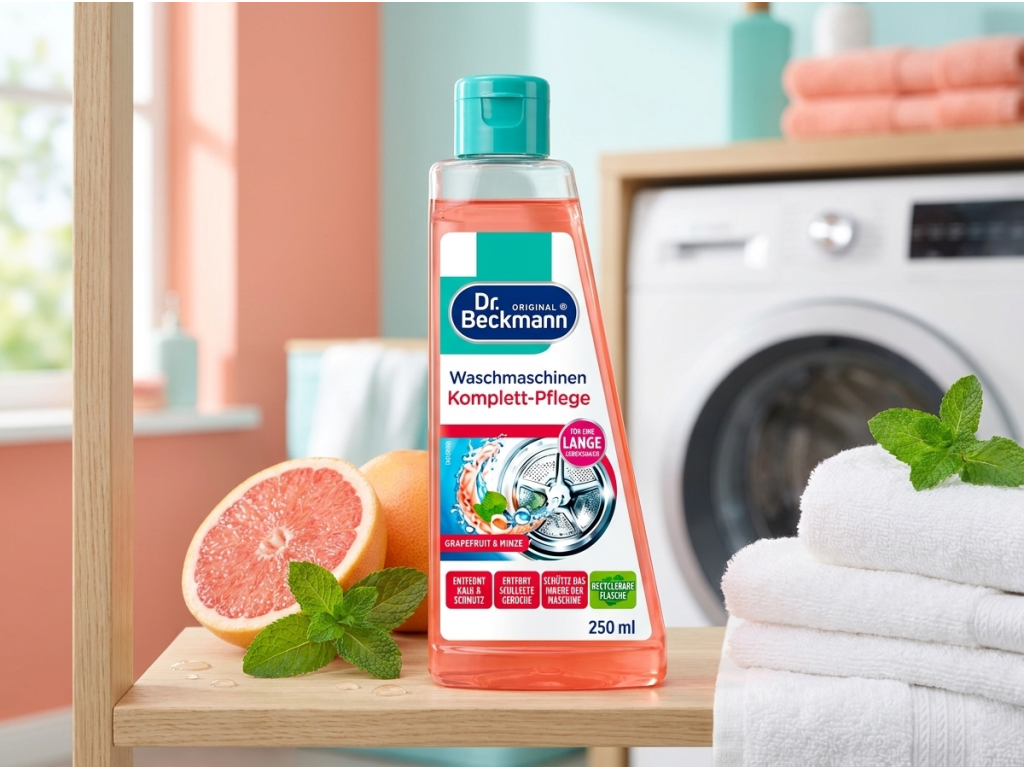 Dr. Beckmann čistič pračky Grapefruit a Máta 250 ml - čistá pračka
