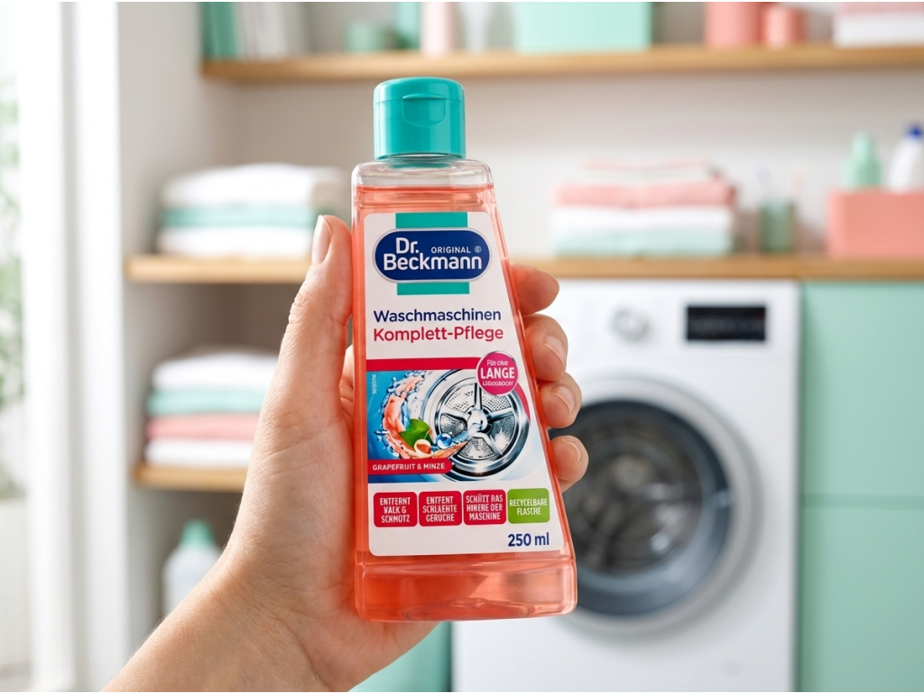 Dr. Beckmann čistič pračky Grapefruit a Máta 250 ml - balení v ruce