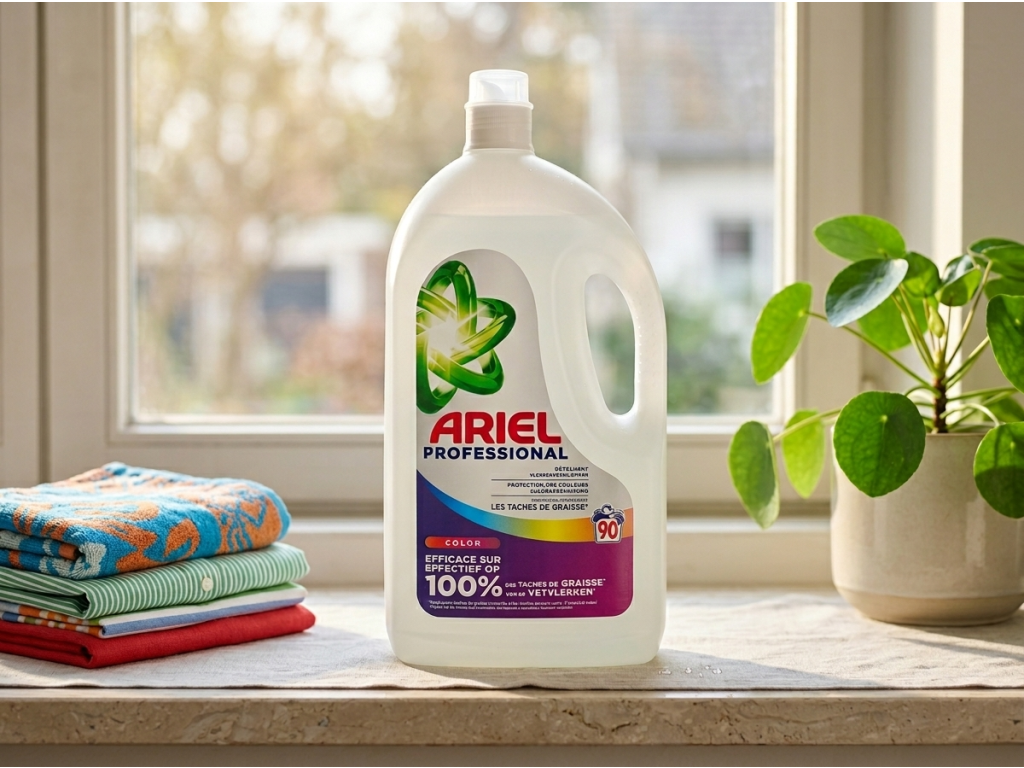 Ariel Professional prací gel Color 90 praní 4,05 l - čisté prádlo