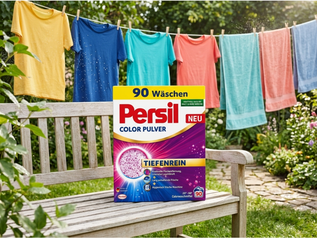 Persil Color prášek na praní barevného prádla 90 dávek, 4,95 kg - praní a svěžest
