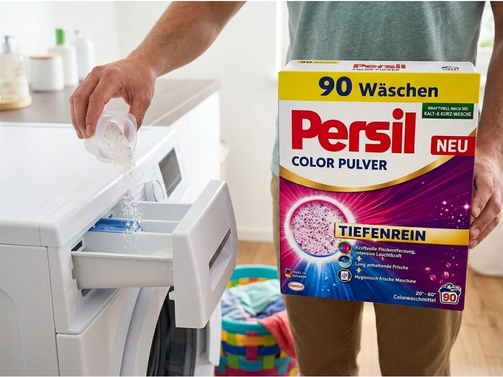 Persil Color prášek na praní barevného prádla 90 dávek, 4,95 kg - použití při praní