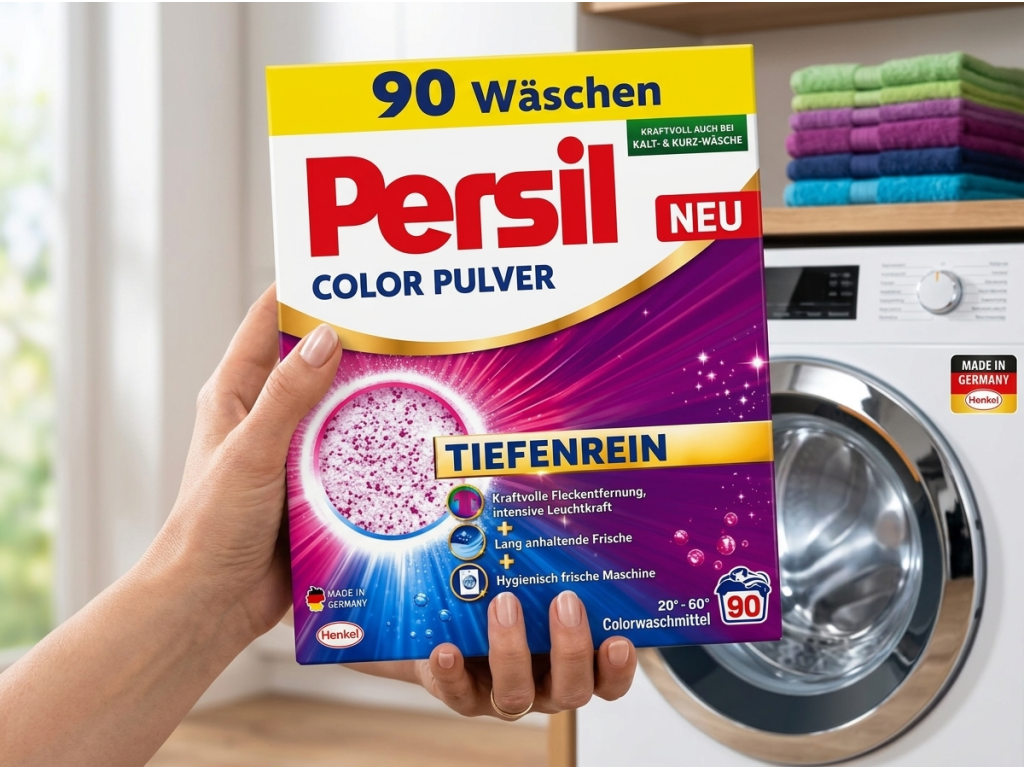 Persil Color prášek na praní barevného prádla 90 dávek, 4,95 kg - balení v ruce