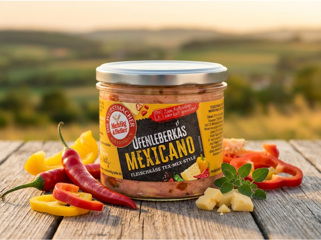 Mehlig & Heller pečená masová sekaná Mexicano ve skle 250 g - servírování