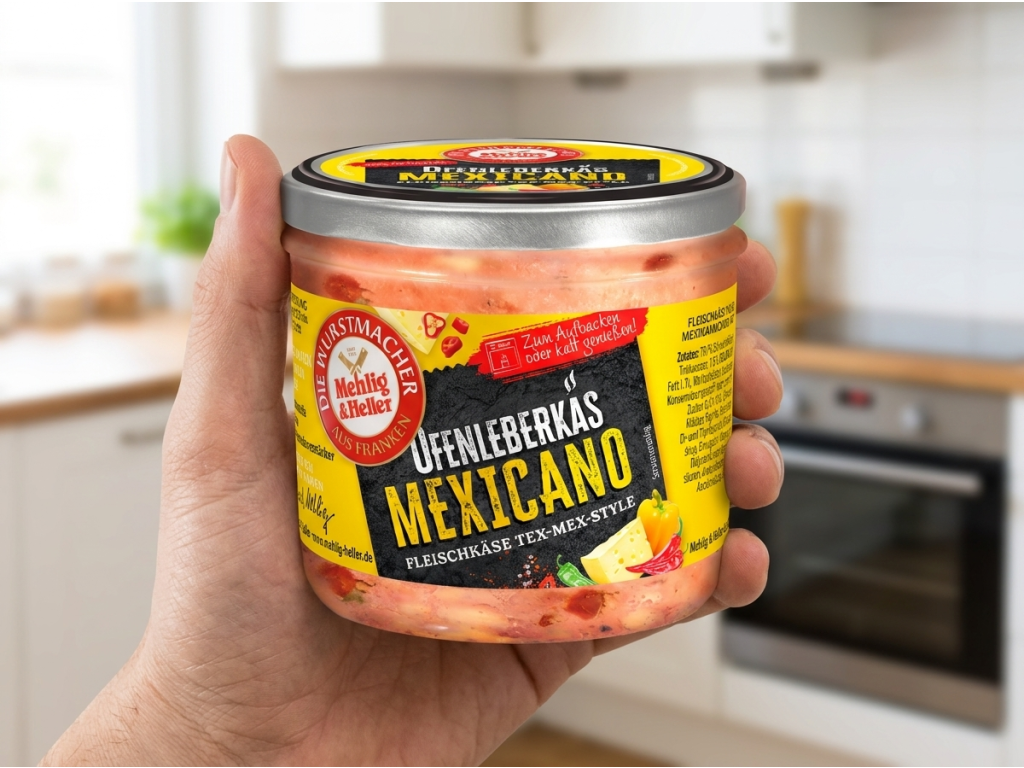 Mehlig & Heller pečená masová sekaná Mexicano ve skle 250 g - balení v ruce