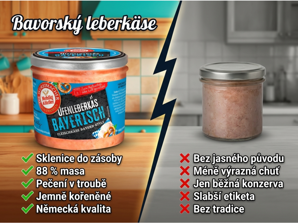 Mehlig & Heller bavorská sekaná ve skle 250 g - srovnání