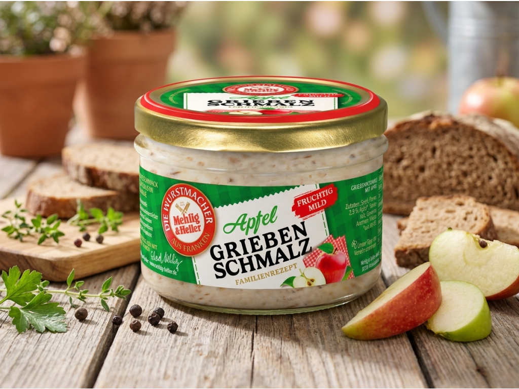 Mehlig & Heller škvarková pomazánka s jablky 160 g - přírodní podávání