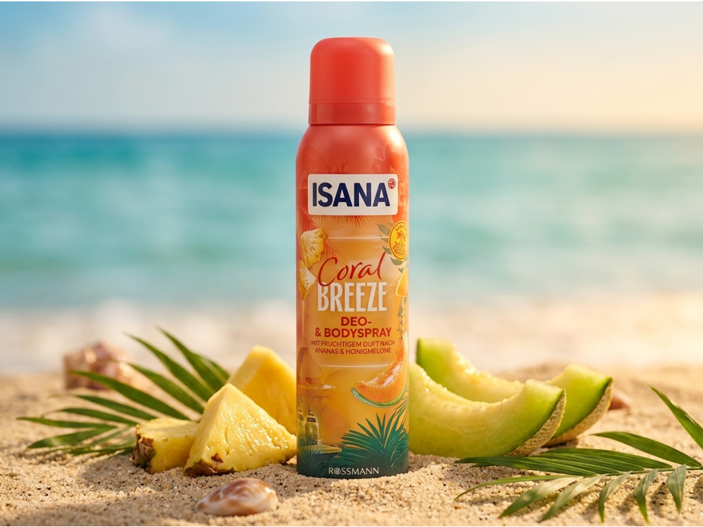 Isana Coral Breeze deodorant a tělový sprej 150 ml - letní vůně