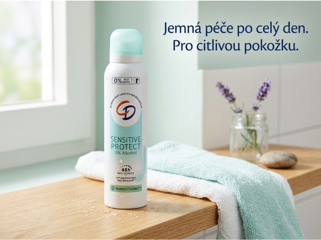 CD deodorant ve spreji Sensitive Protect 150 ml - svěží koupelna