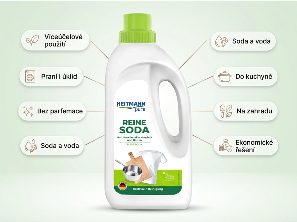 Heitmann čisticí soda 1000 ml - výhody
