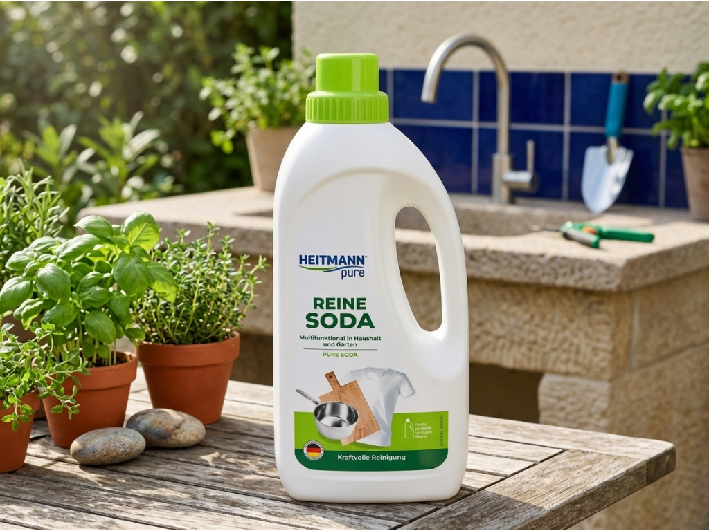 Heitmann čisticí soda 1000 ml - použití v domácnosti a zahradě