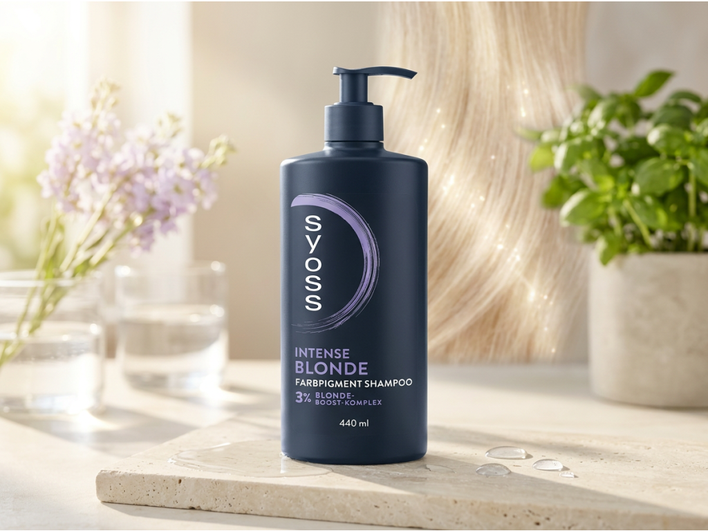 Syoss šampon Intense Blond proti žlutému nádechu 440 ml - péče o blond vlasy