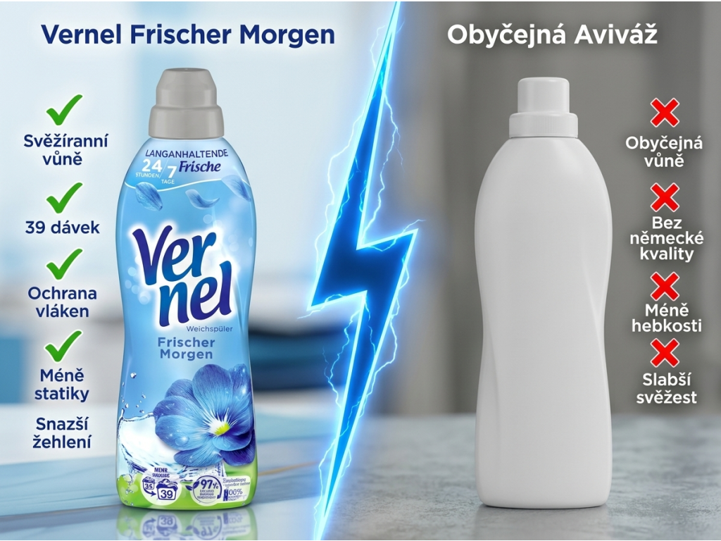 Vernel aviváž Svěží ráno 39 dávek, 858 ml - srovnání