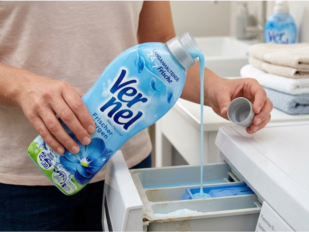 Vernel aviváž Svěží ráno 39 dávek, 858 ml - použití v pračce