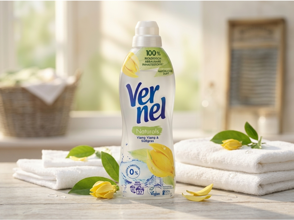 Vernel Naturals Ylang Ylang a sladká tráva aviváž 37 dávek 814 ml - přírodní svěžest