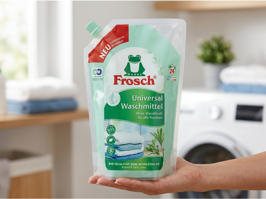 Frosch Eko univerzální gel na praní 1,8 l, 24 praní - v ruce